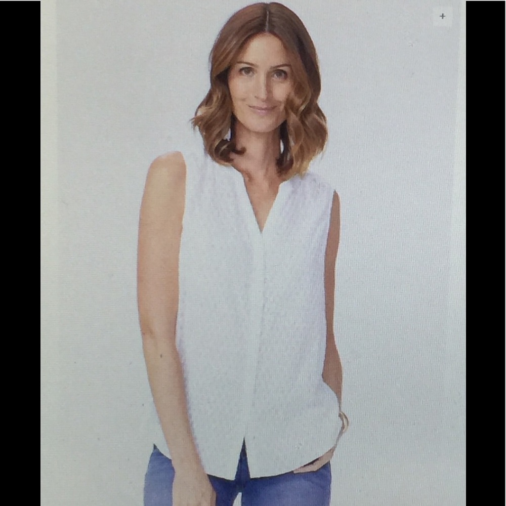 NWT NYDJ Sleeveless Pintuck Blouse